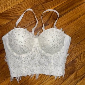 SHEIN BUSTIER PEARL CROP